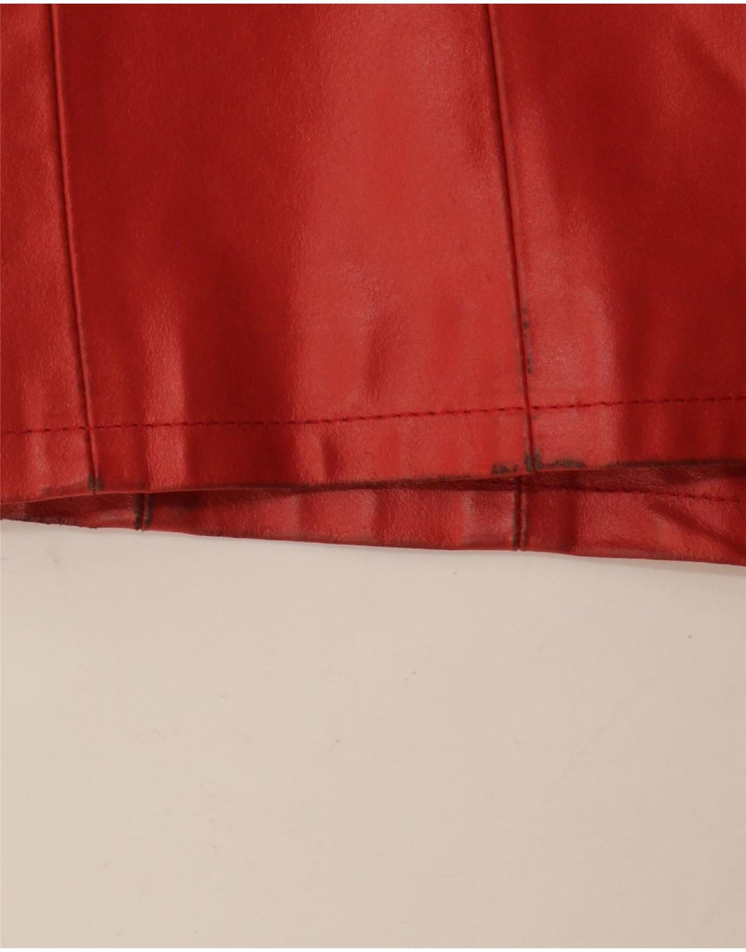 Giacca in pelle vintage da donna IT 48 XL in pelle rossa