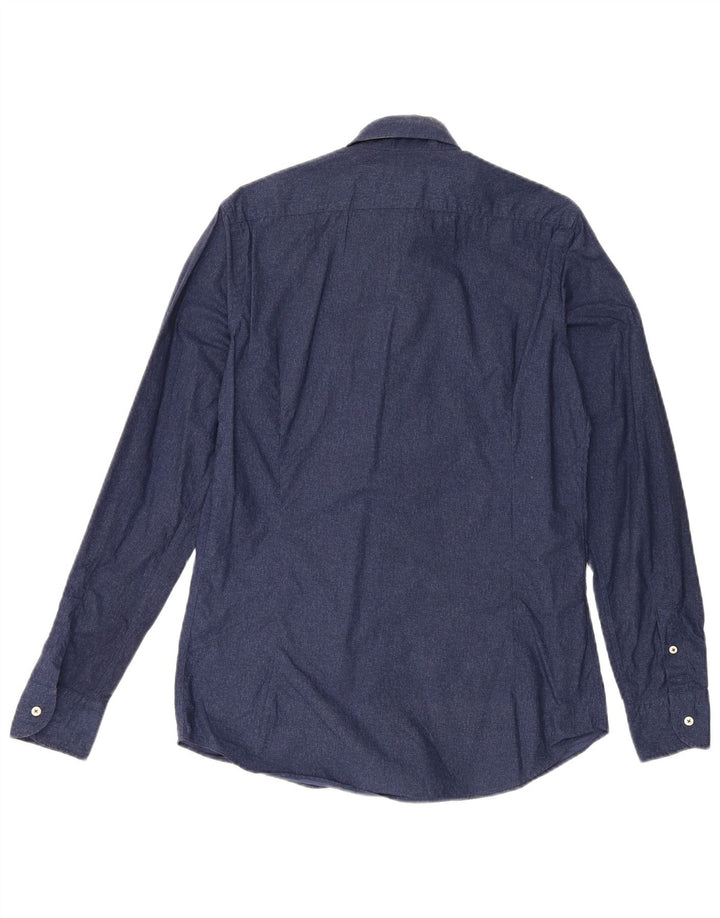 Camicia da uomo Massimo Dutti piccola blu navy