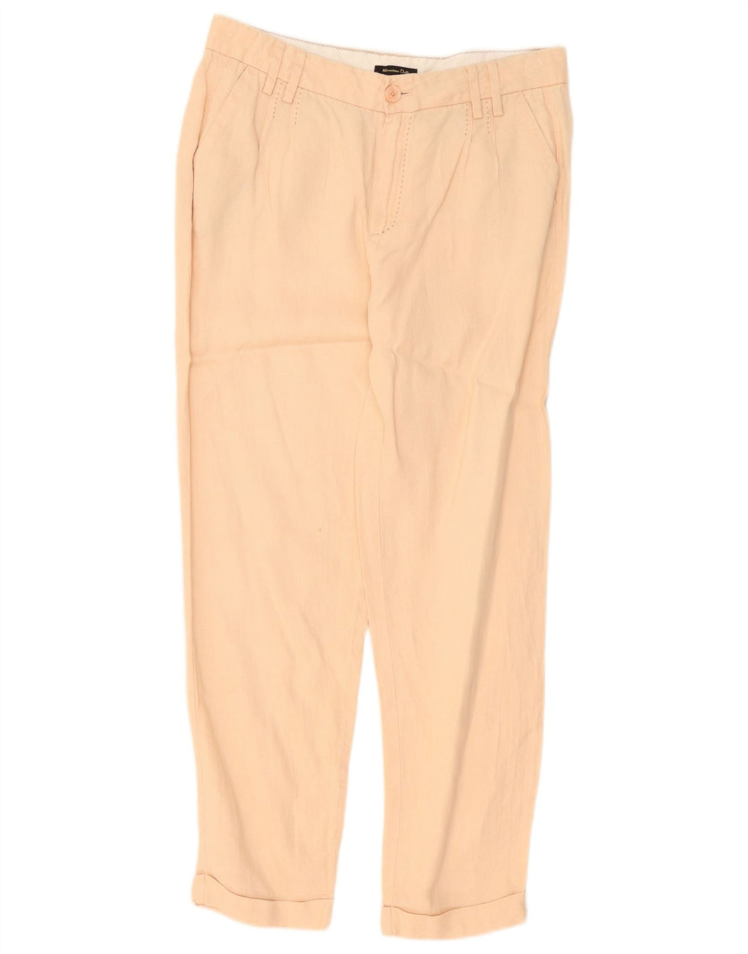 Pantaloni chino dritti da donna Massimo Dutti EU 40 medio W30 L28 Beige