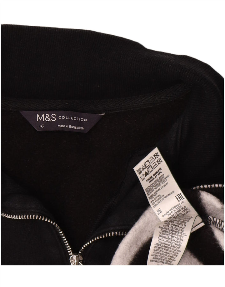 Felpa oversize da donna Marks & Spencer UK 16 grande nera