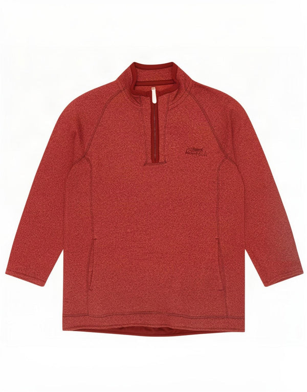 Felpa con collo con zip da uomo Weird Fish Maglione in poliestere chiazzato rosa medio