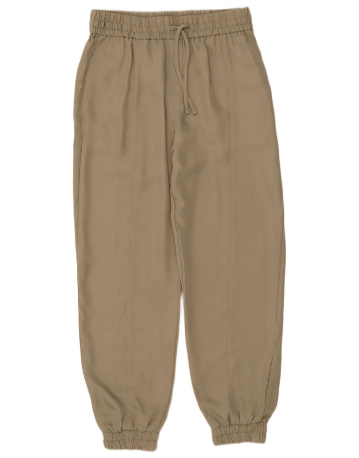 Pantaloni casual da jogging da donna Zara medi W28 L26 poliestere kaki