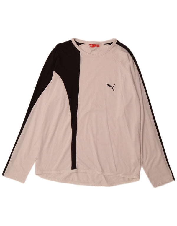Maglia Puma da uomo a maniche lunghe XL bianca color block