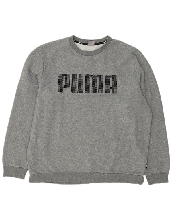 Felpa grafica da uomo Puma Maglione 2XL Grigio chiazzato