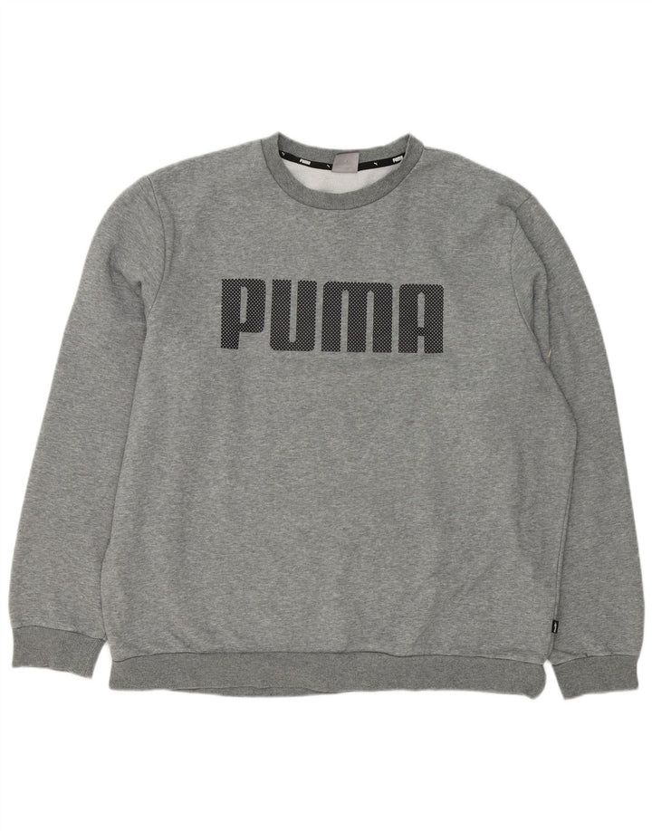 Felpa grafica da uomo Puma Maglione 2XL Grigio chiazzato