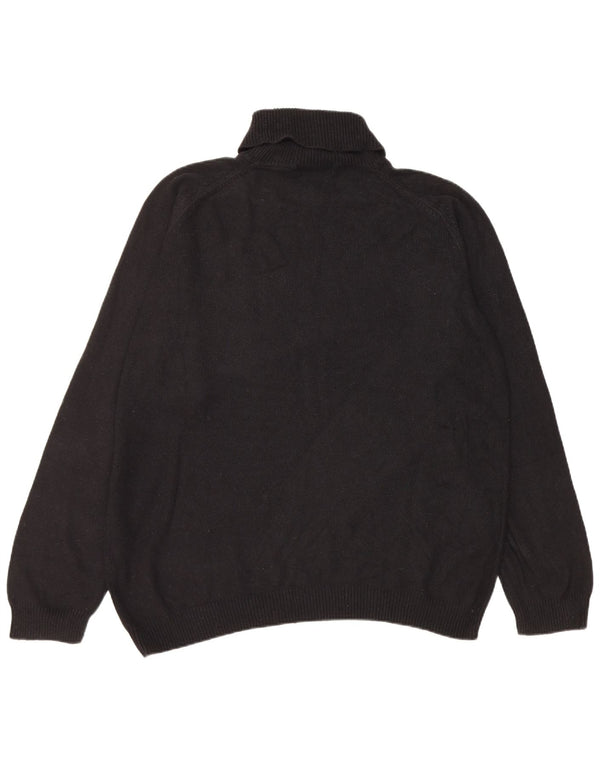 Maglione maglione a collo alto da donna Marks & Spencer UK 20 2XL cotone nero