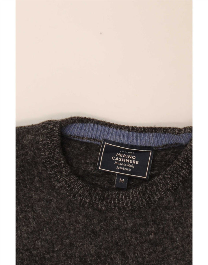 Maglione maglione girocollo da donna John Lewis UK 14 Lana d'agnello grigio medio