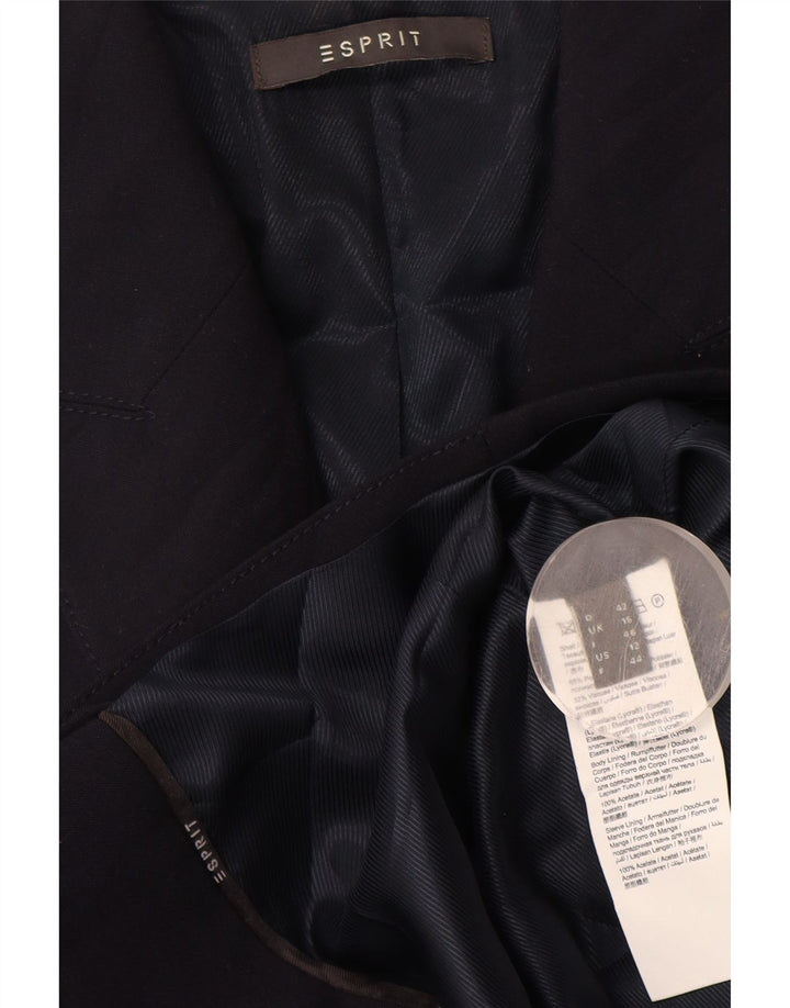 Giacca blazer da donna a 2 bottoni Esprit UK 16 grande poliestere blu navy
