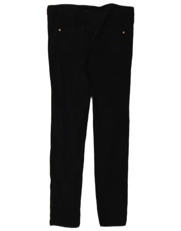 Pantaloni chino skinny da donna Marella UK 14 Large W32 L32 cotone nero