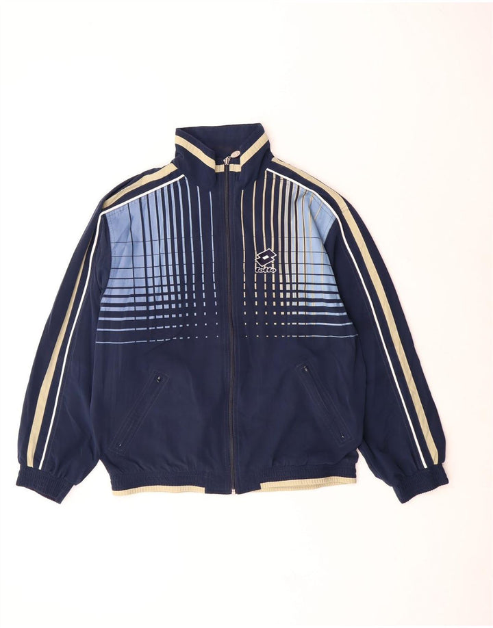 Giacca da tuta da uomo Lotto UK 38/40 Poliestere blu navy medio