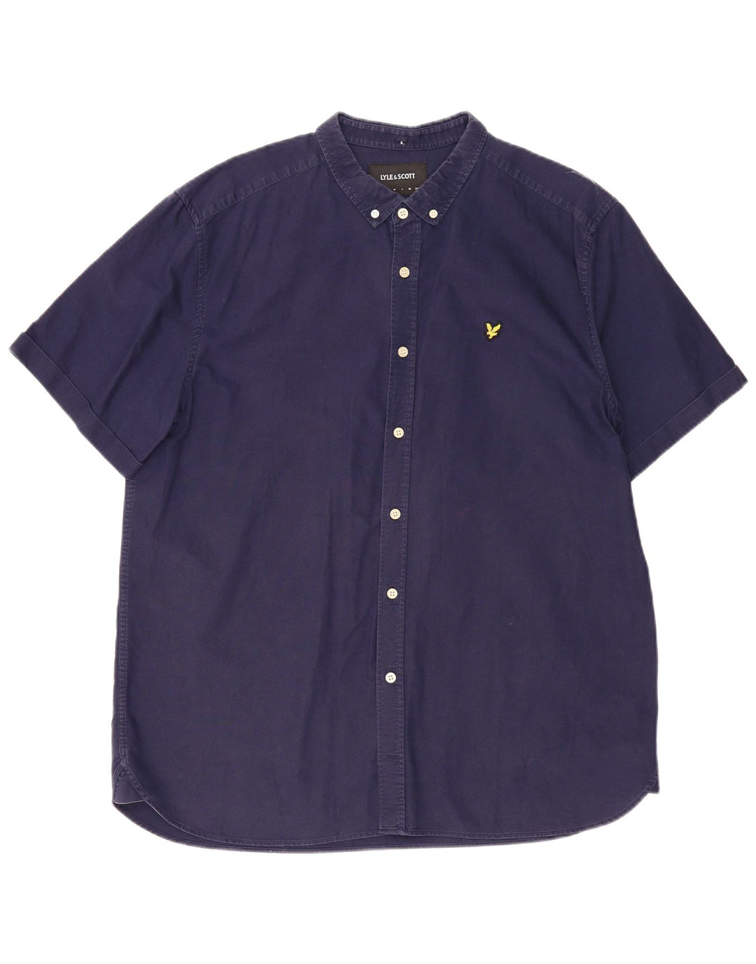 Camicia a maniche corte da uomo Lyle & Scott 2XL cotone blu navy