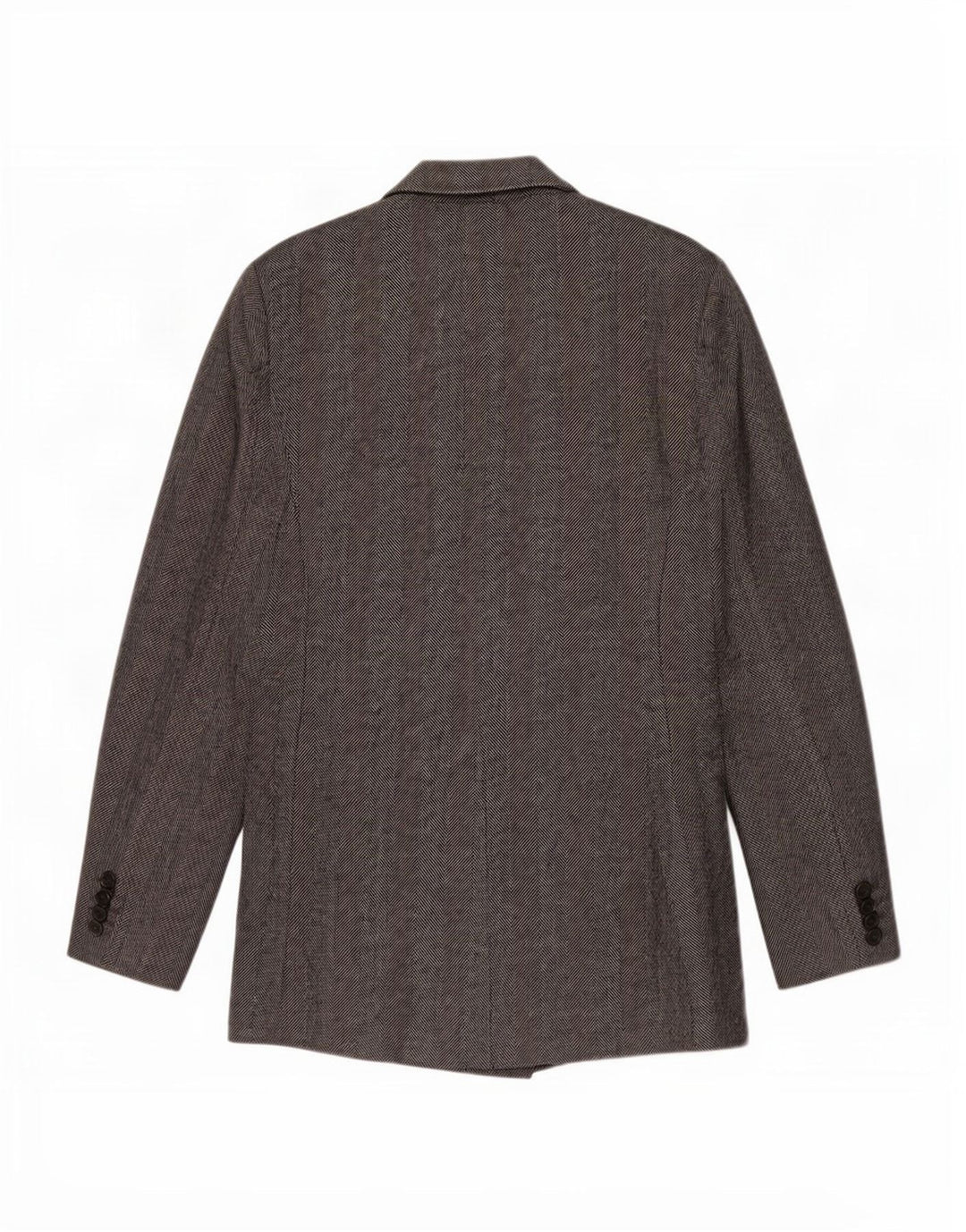 Giacca blazer doppiopetto da donna Zara UK 12 grigio medio a spina di pesce