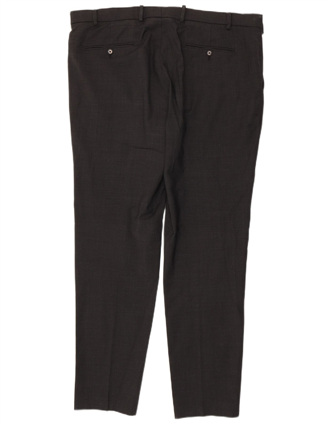 Pantaloni da abito slim su misura da uomo Marks & Spencer W40 L33 in lana grigia