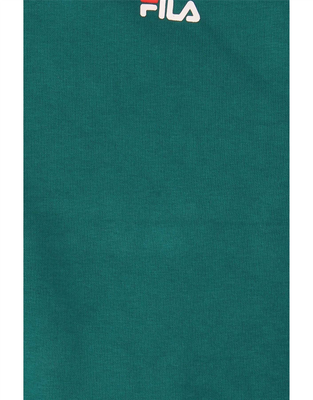 Fila Felpa grafica da uomo in cotone color block verde medio