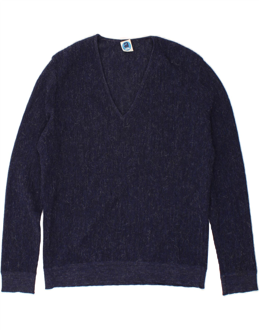 ALDO Womens V-Neck Jumper Sweater UK 16 Large Navy Blue Vintage ALDO and Second-Hand ALDO from Messina Hembry 