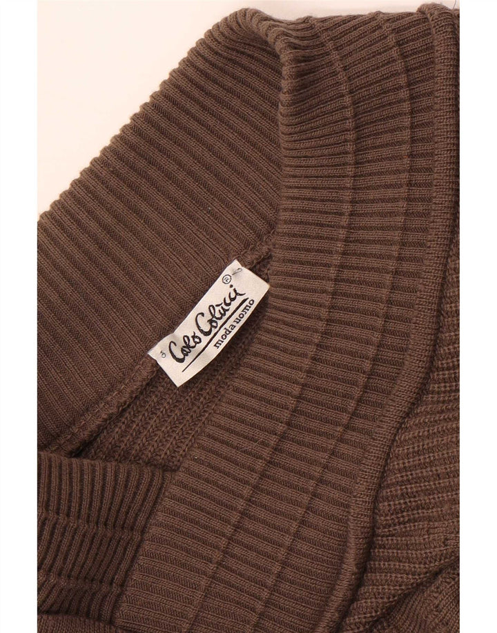 Maglione da uomo con scollo a V Carlo Colucci XL Marrone