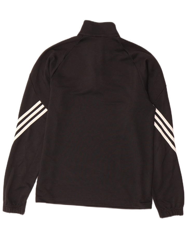 ADIDAS Maglia da ginnastica da uomo Climalite con zip e collo, piccola, nera