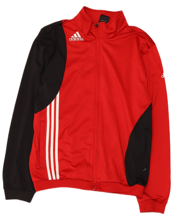 Giacca da tuta da uomo ADIDAS UK 40/42 Poliestere color block rosso medio