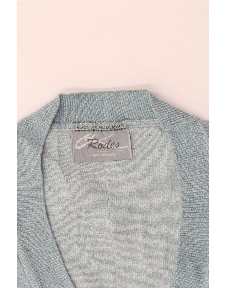 Maglione cardigan da uomo Rodes, acrilico a quadri grandi blu