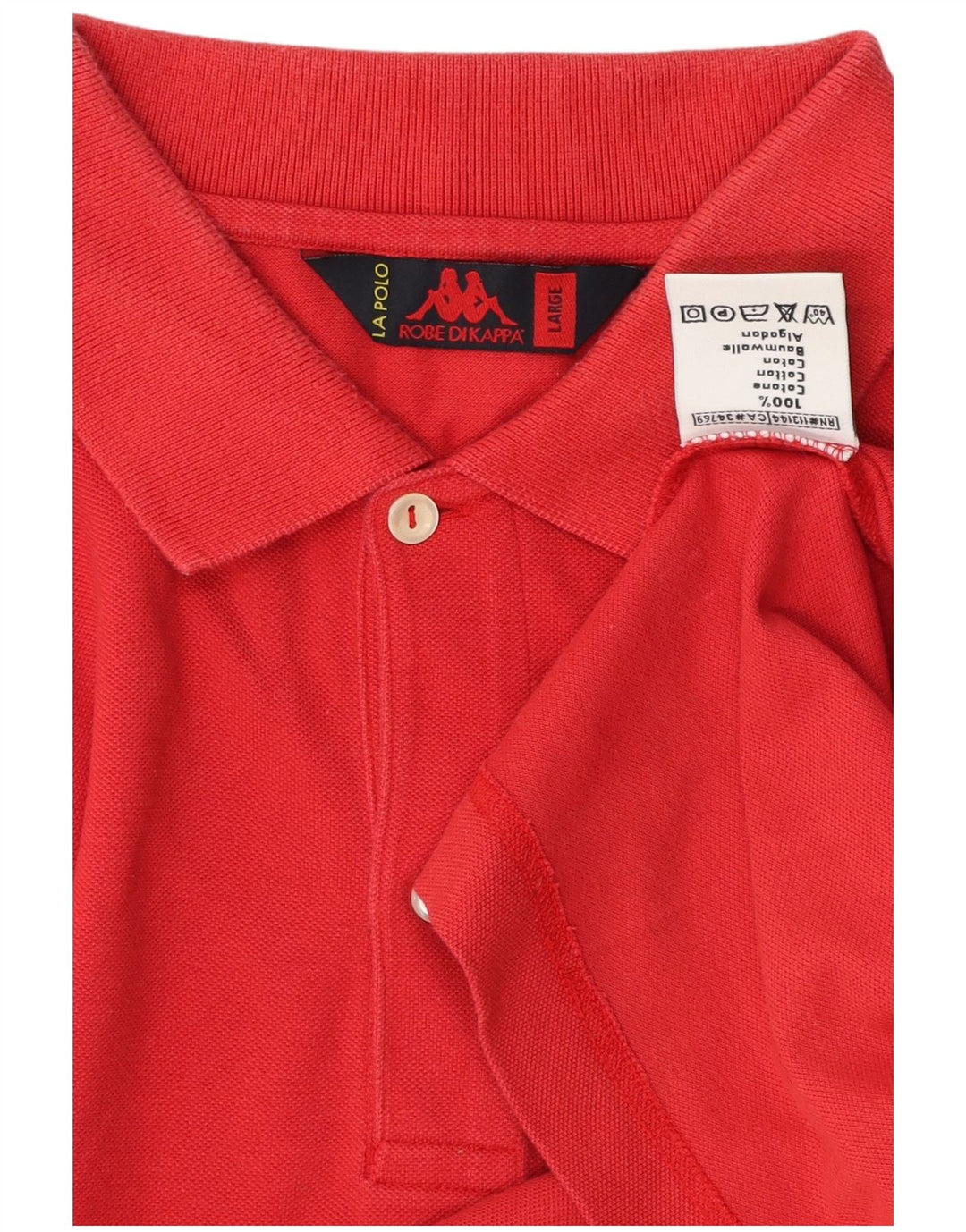 Polo Kappa Uomo Large Rossa In Cotone