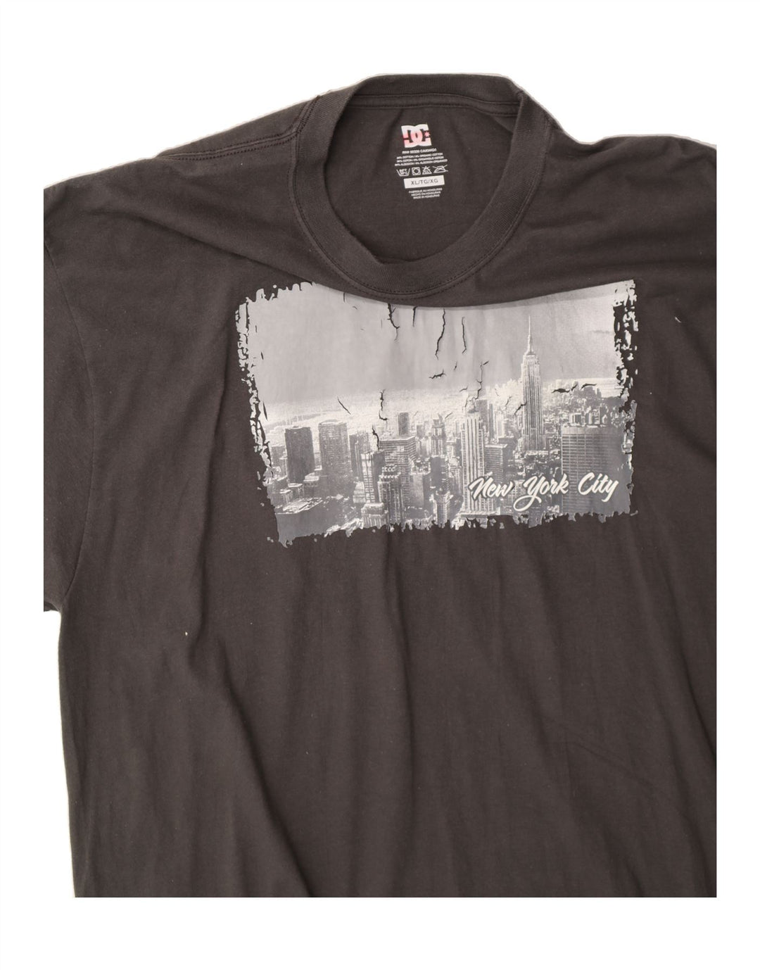 DC Mens Graphic T-Shirt Top XL Grey Cotton Vintage DC and Second-Hand DC from Messina Hembry 