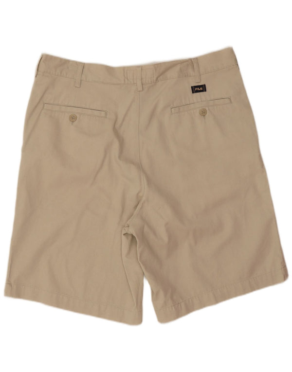 Pantaloncini chino da uomo Fila W36 grandi in cotone beige