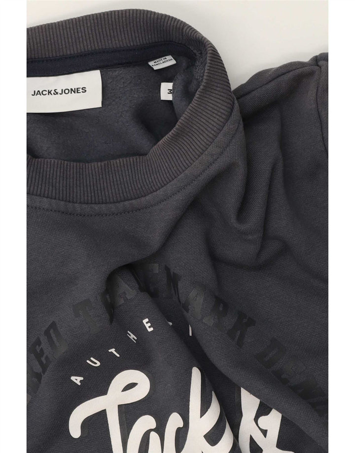 Jack & Jones Felpa con grafica da uomo Maglione Grigio medio