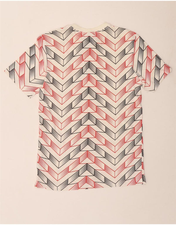 T-shirt grafica da uomo Adidas Top XS in cotone geometrico bianco