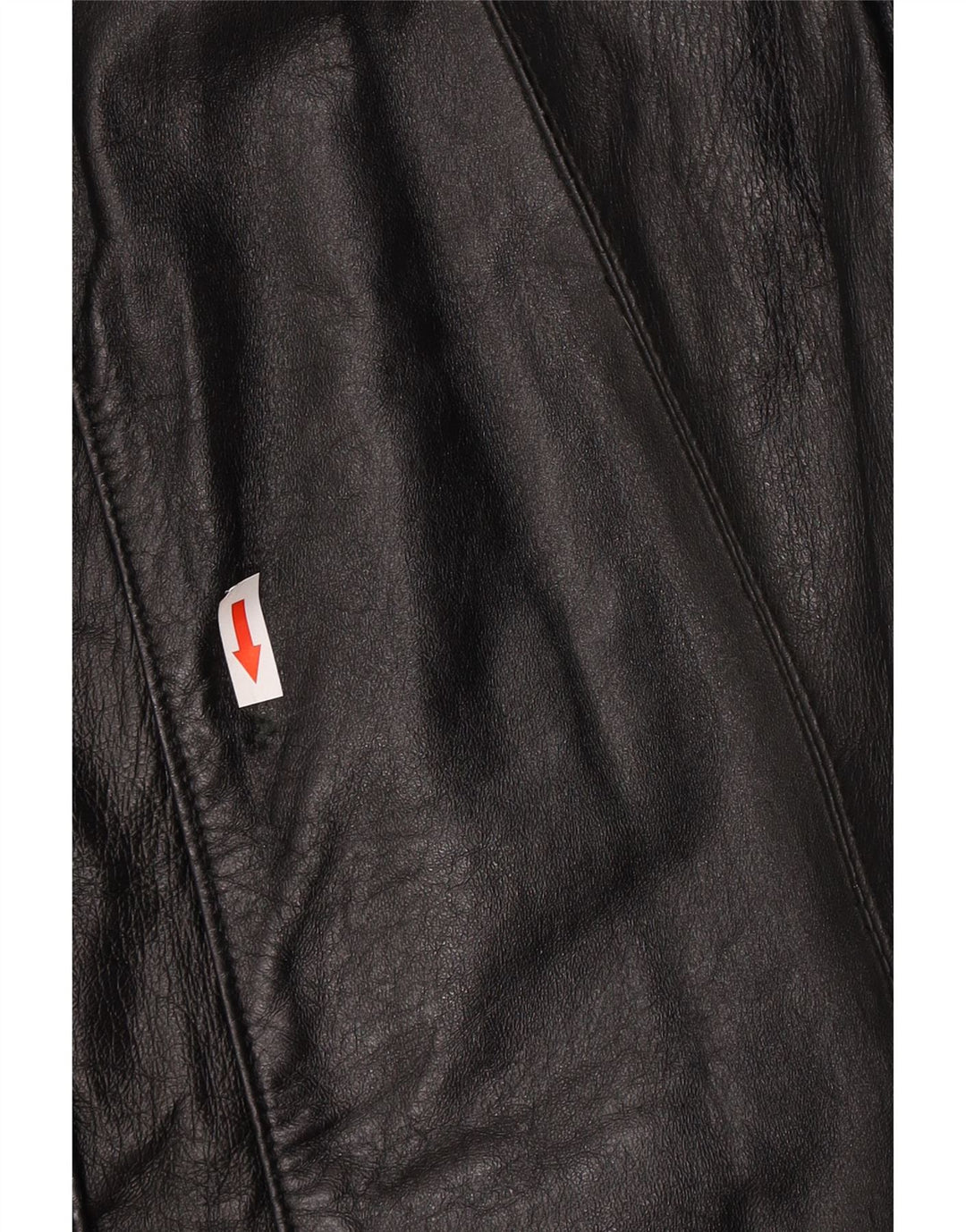 Cappotto in pelle vintage da donna UK 14 grande nero