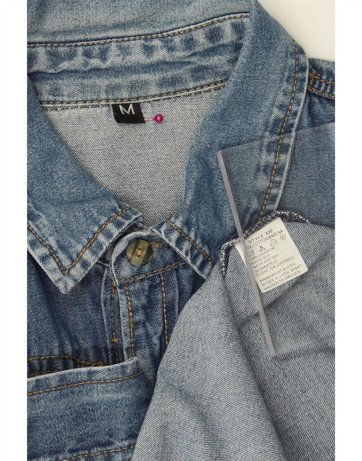 VINTAGE Mens Denim Shirt Medium Blue Cotton Vintage Vintage and Second-Hand Vintage from Messina Hembry 