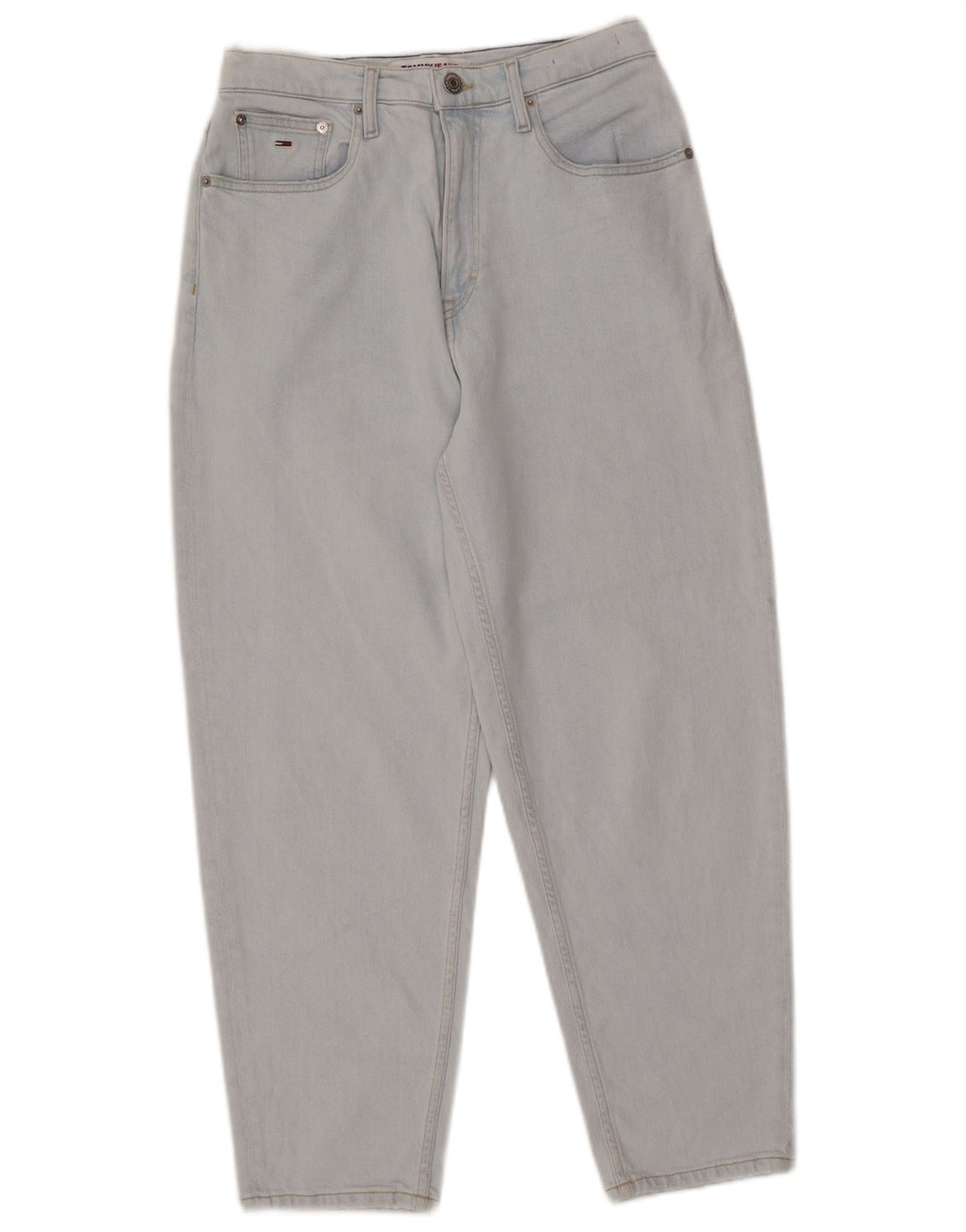 Jeans corti a vita alta da donna Tommy Hilfiger W28 L25 Blu