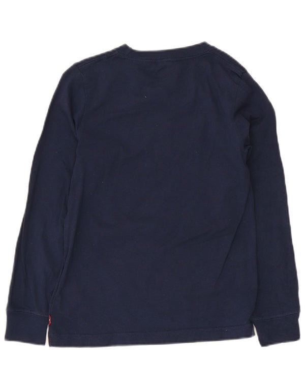 Levi's Boys Graphic Top manica lunga 7-8 anni in cotone blu navy