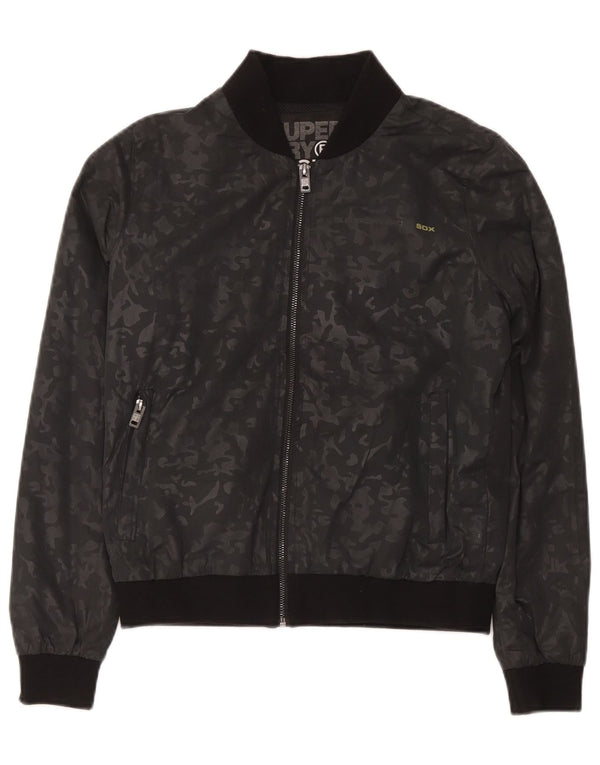 Giacca da tuta da donna Superdry UK 14 Medium Black Camouflage