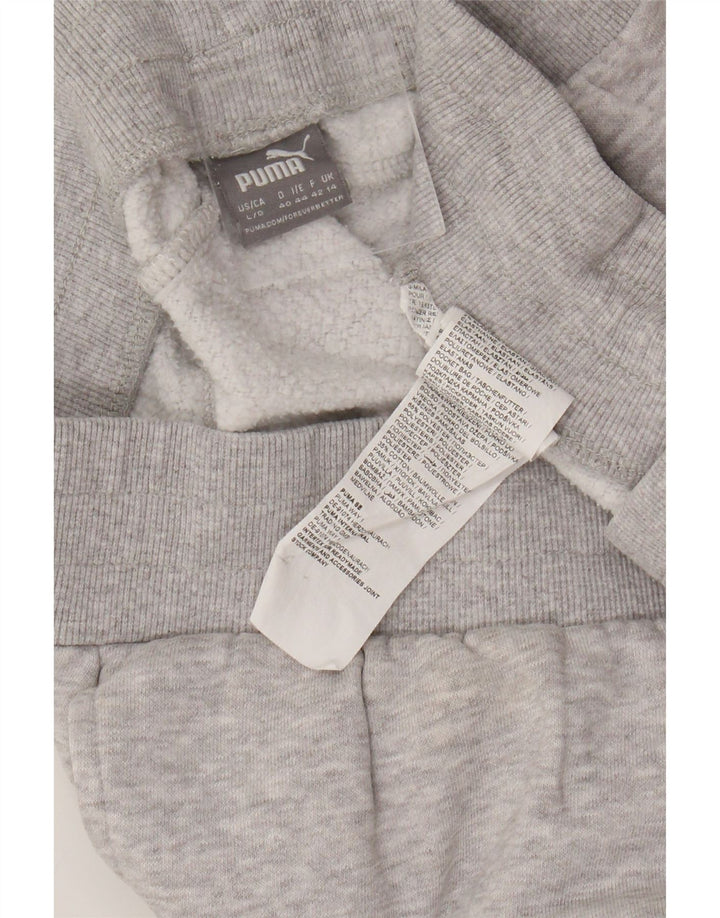Pantaloni da tuta da donna Puma Joggers UK 14 Large Grigio Cotone