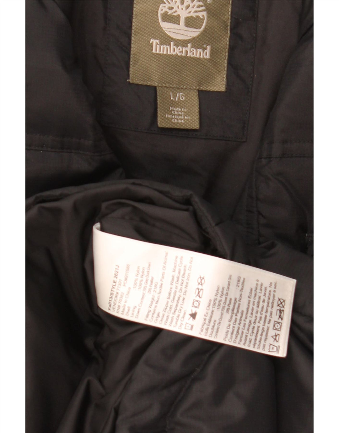 Giacca imbottita da uomo Timberland UK 40 Large in nylon nero