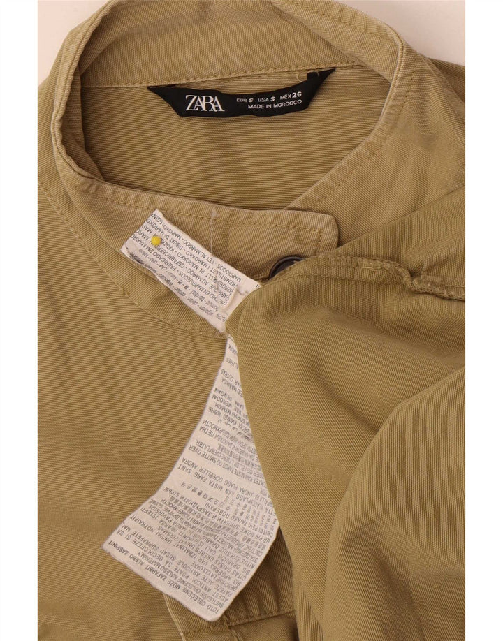 Giacca militare oversize da donna Zara UK 10 piccola in cotone kaki