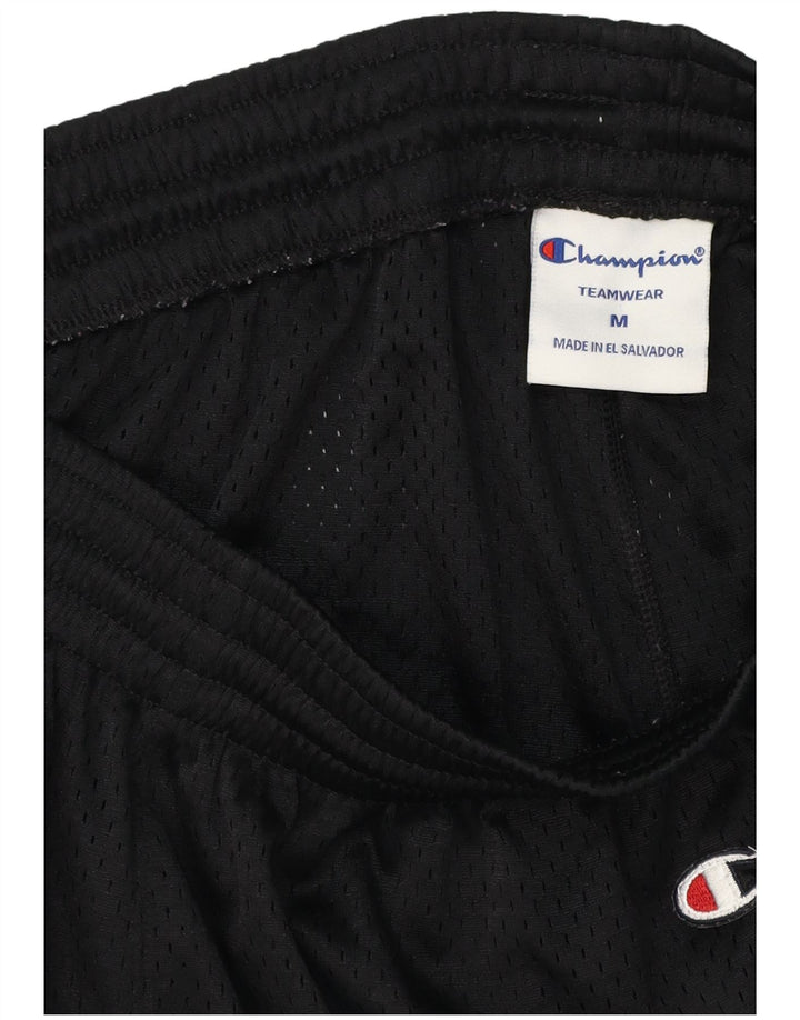 Pantaloncini sportivi da uomo Champion, medi, neri, in poliestere sportivo