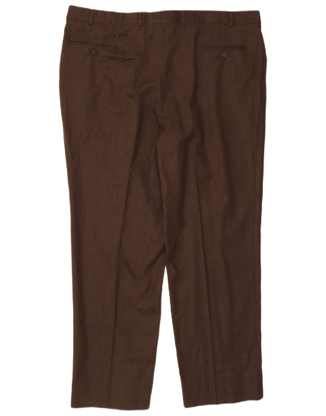 RALPH LAUREN Pantaloni da abito con pegging da uomo W46 L33 Lana marrone