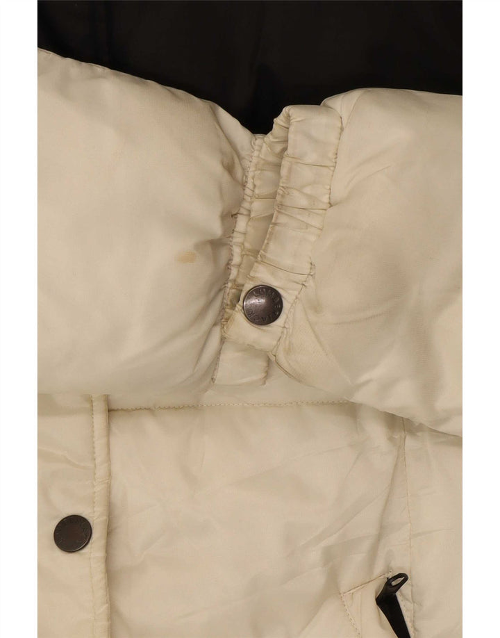 Giacca imbottita con cappuccio da donna Lumberjack IT 42 Medium White Colourblock