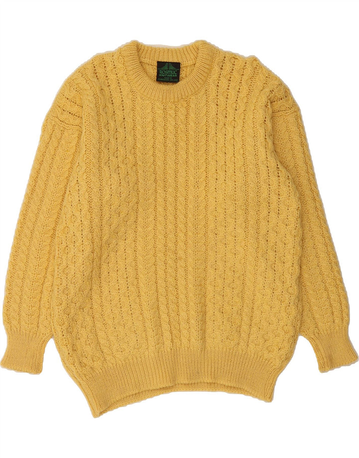 ROSMUC Mens Crew Neck Jumper Sweater Large Yellow Vintage Rosmuc and Second-Hand Rosmuc from Messina Hembry 