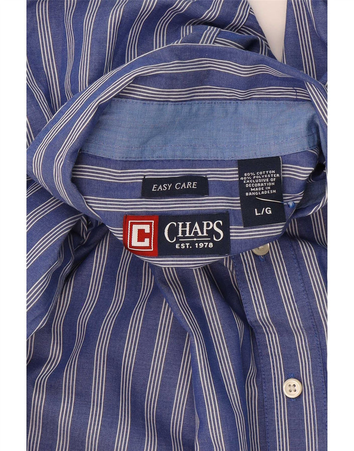 Camicia Uomo Chaps Large in cotone a righe blu