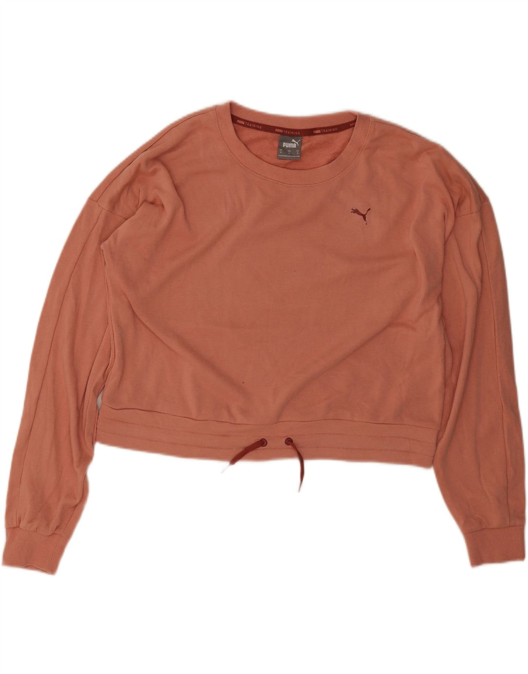 Felpa corta oversize da donna Puma UK 14 Poliestere arancione medio