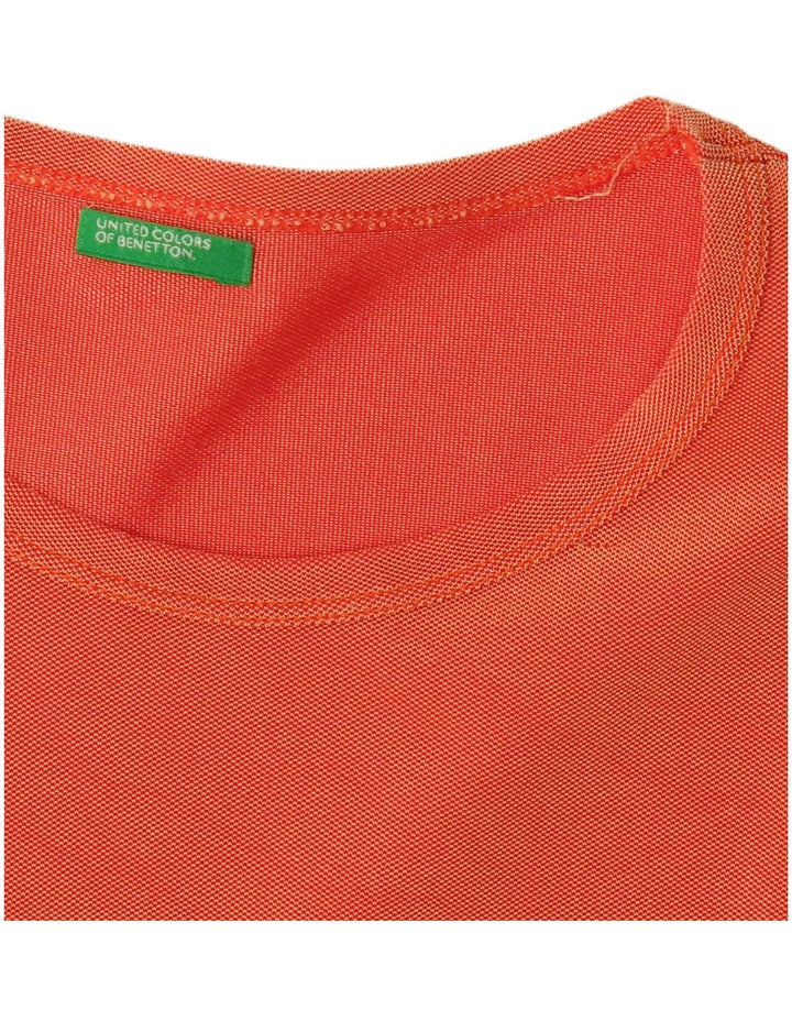 T-shirt da donna Benetton Top UK 12 arancione medio