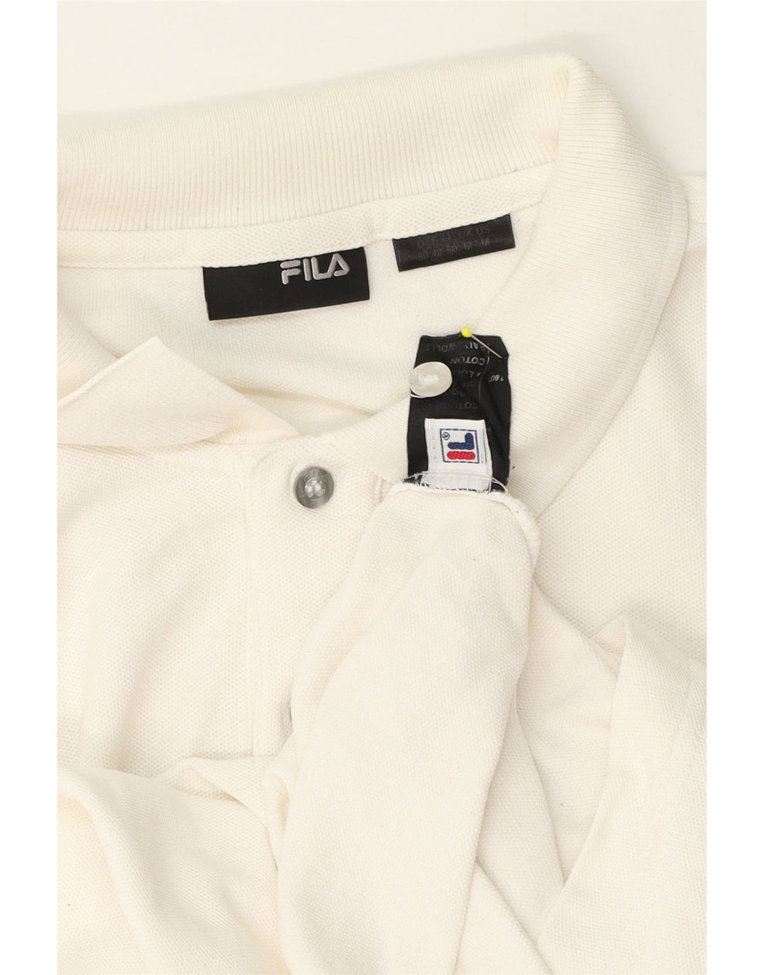 Polo da uomo Fila in cotone bianco medio