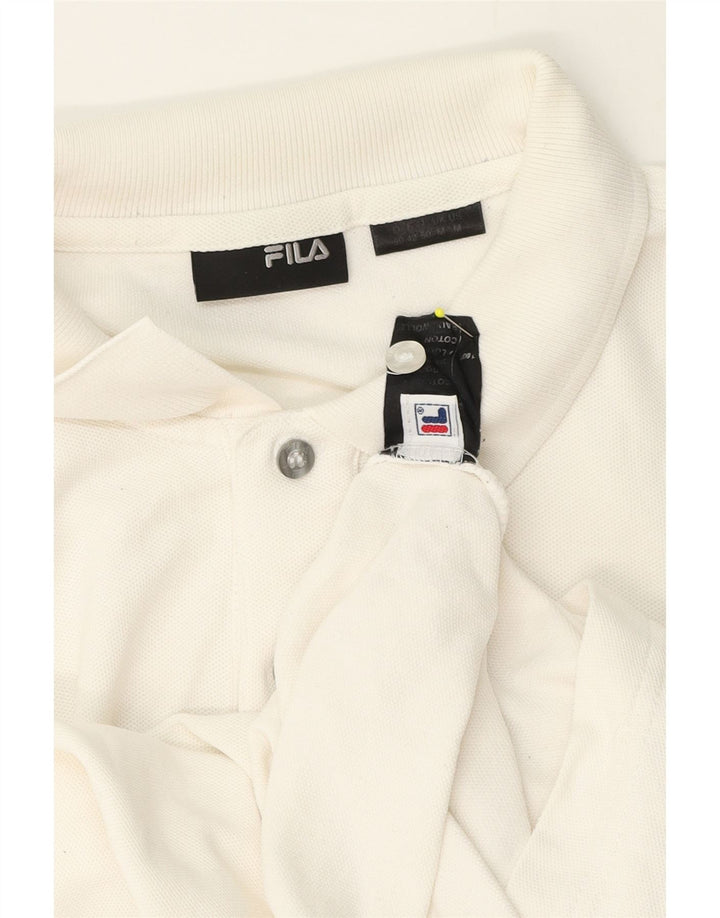 Polo da uomo Fila in cotone bianco medio