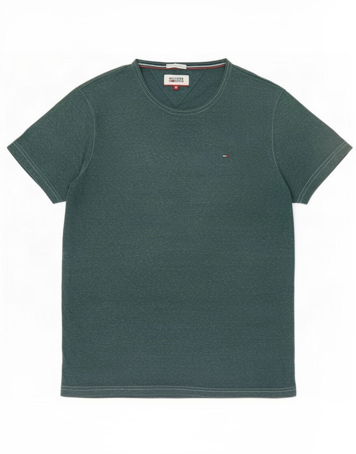 T-shirt da uomo Tommy Hilfiger Top verde medio in poliestere screziato