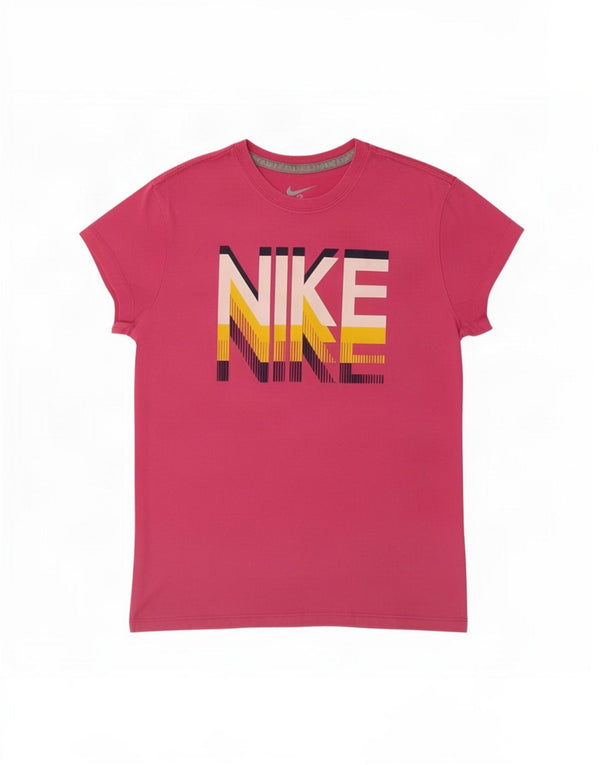 Maglietta grafica Nike per ragazze, 13-14 anni, XL, cotone rosa