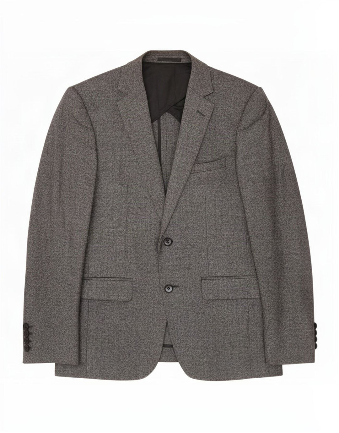 Giacca blazer a 2 bottoni da uomo Reiss UK 38 Lana screziata grigio medio