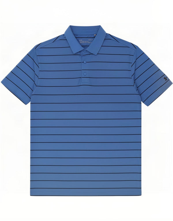 Polo da uomo Under Armour Heat Gear Large Blue Striped