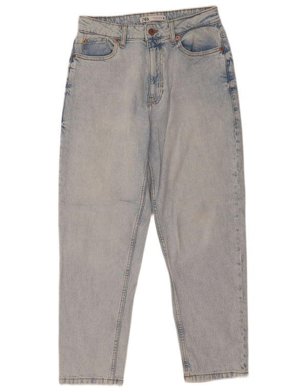 Jeans Zara da donna a vita alta EU 38 Small W28 L27 cotone blu